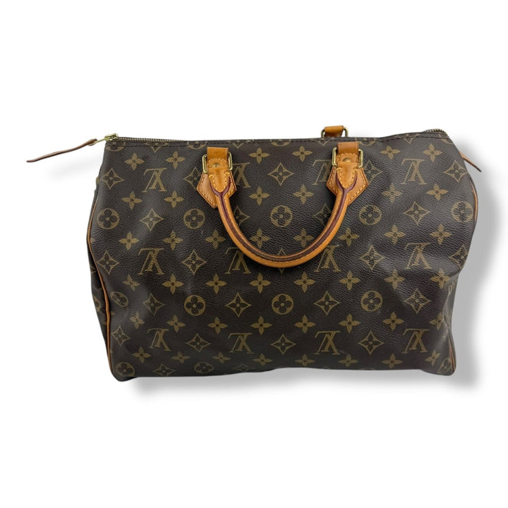 Louis Vuitton Speedy 35 Brown Monogram Handbag - Lux Central