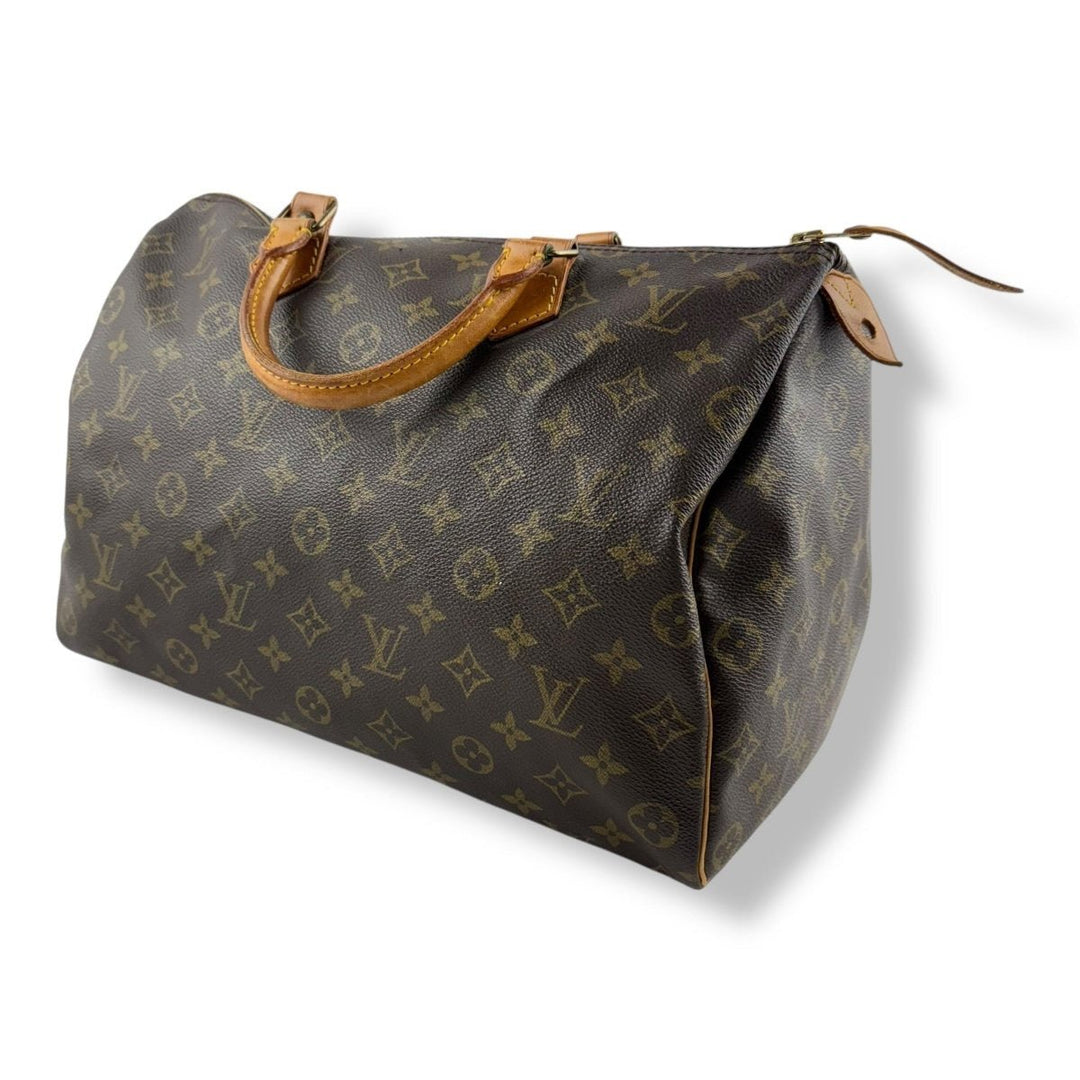 Louis Vuitton Speedy 35 Brown Monogram Handbag - Lux Central