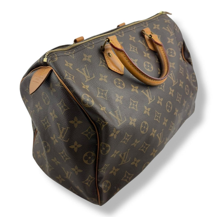Louis Vuitton Speedy 35 Brown Monogram Handbag - Lux Central