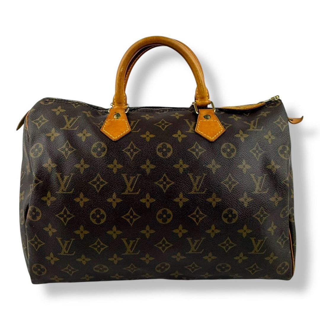 Louis Vuitton Speedy 35 Brown Monogram Handbag - Lux Central