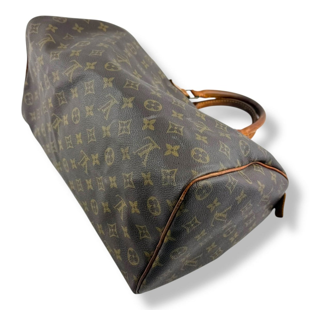 Louis Vuitton Speedy 35 Brown Monogram Handbag - Lux Central