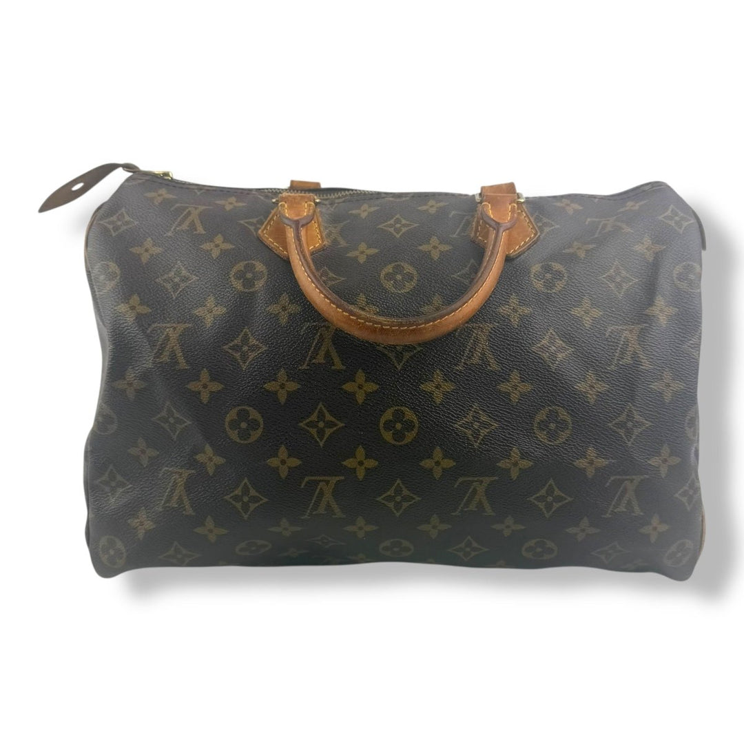 Louis Vuitton Speedy 35 Brown Monogram Handbag - Lux Central