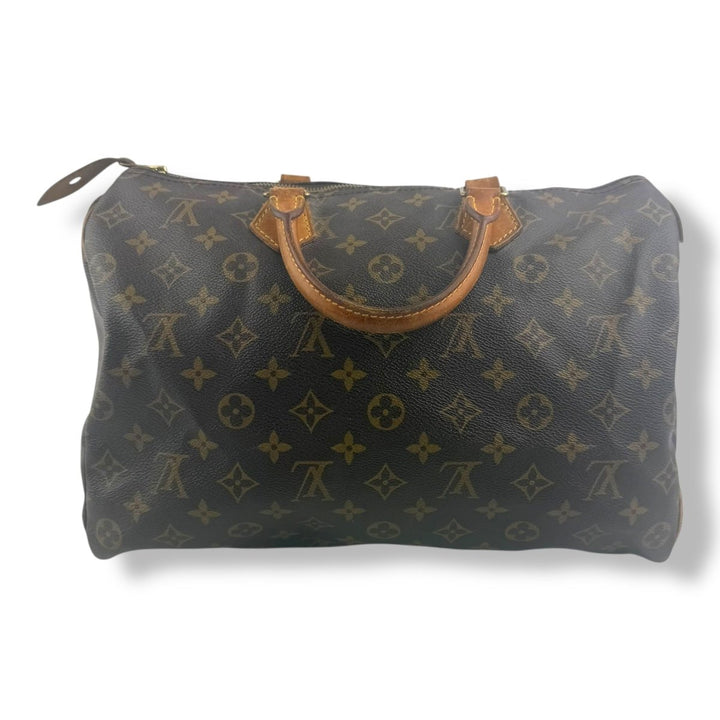 Louis Vuitton Speedy 35 Brown Monogram Handbag - Lux Central
