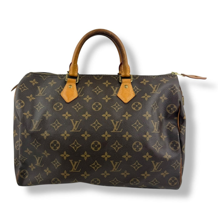 Louis Vuitton Speedy 35 Brown Monogram Handbag - Lux Central
