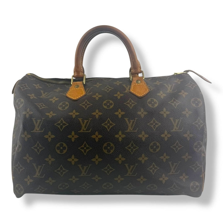 Louis Vuitton Speedy 35 Brown Monogram Handbag - Lux Central