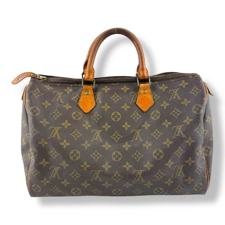 Louis Vuitton Speedy 35 Brown Monogram Handbag - Lux Central