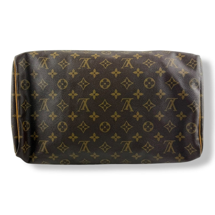 Louis Vuitton Speedy 35 Vintage Brown Monogram Handbag - Lux Central