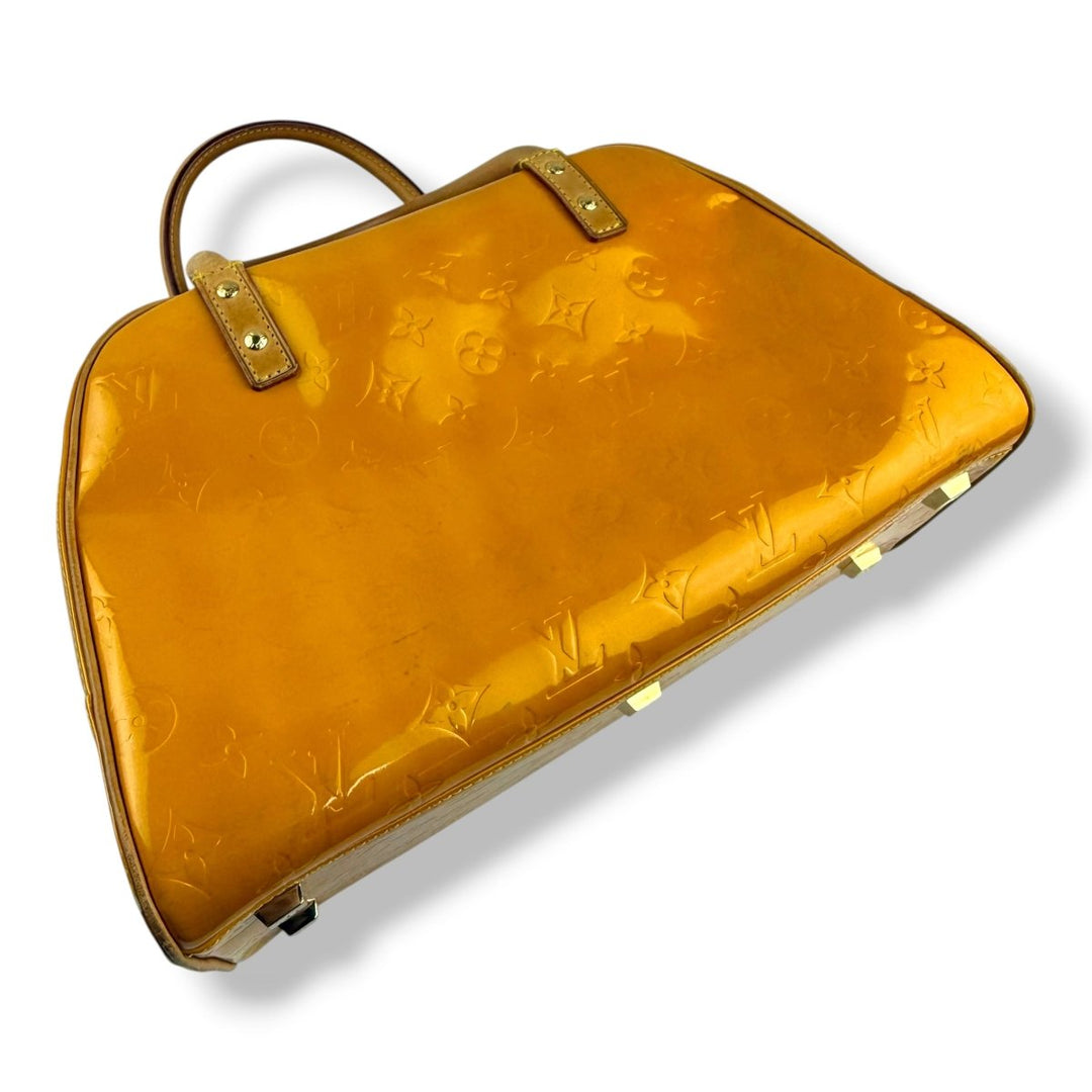 Louis Vuitton Tompkins Yellow Vernis Patent Leather Tote Bag - Lux Central