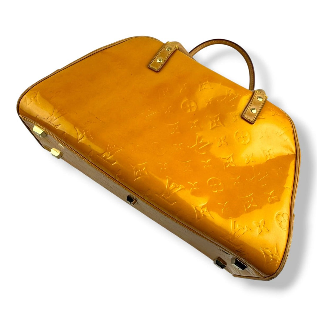 Louis Vuitton Tompkins Yellow Vernis Patent Leather Tote Bag - Lux Central