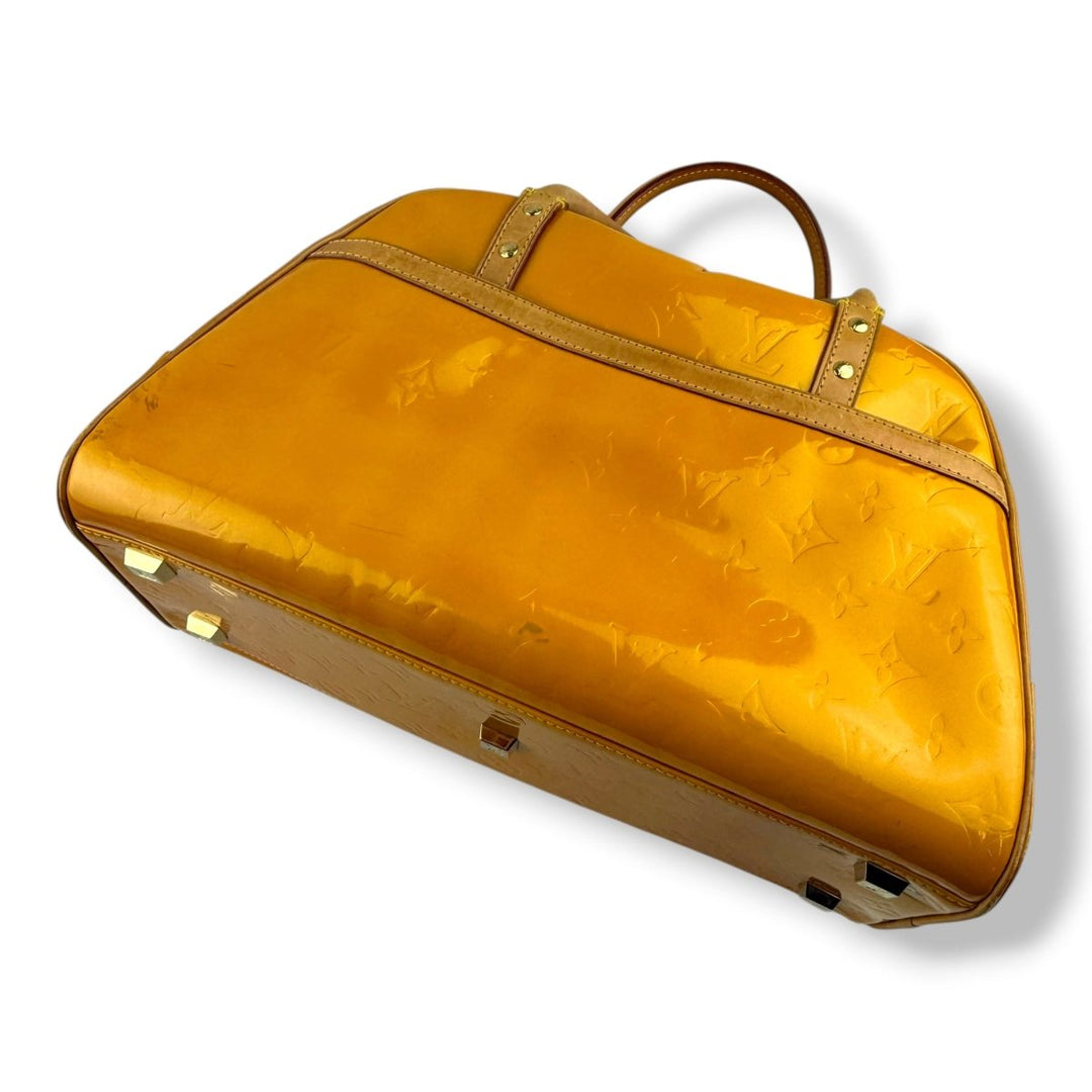 Louis Vuitton Tompkins Yellow Vernis Patent Leather Tote Bag - Lux Central