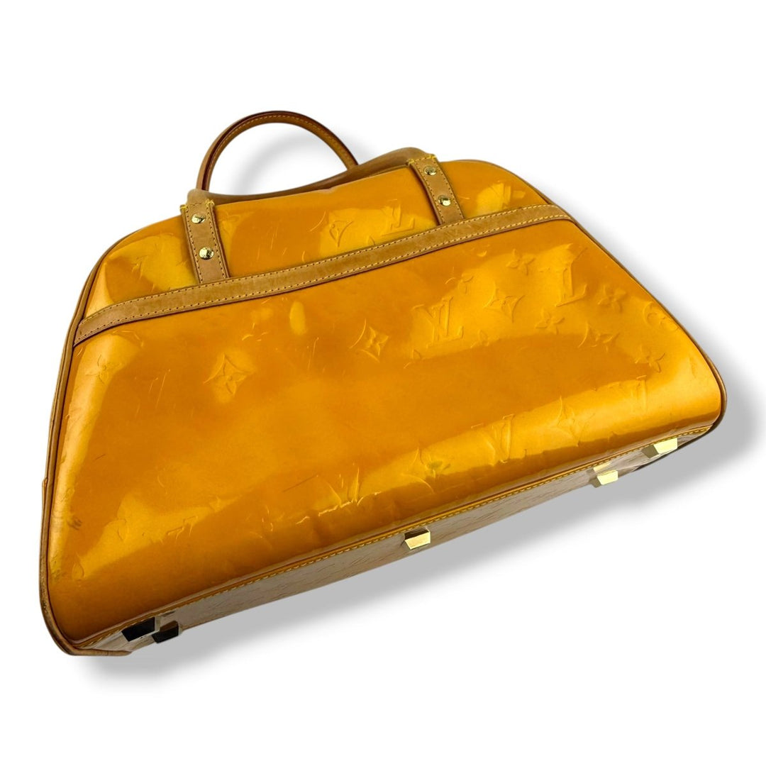 Louis Vuitton Tompkins Yellow Vernis Patent Leather Tote Bag - Lux Central
