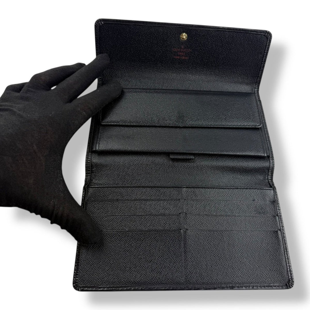 Louis Vuitton Trifold Black Epi Leather Femme Wallet - Lux Central