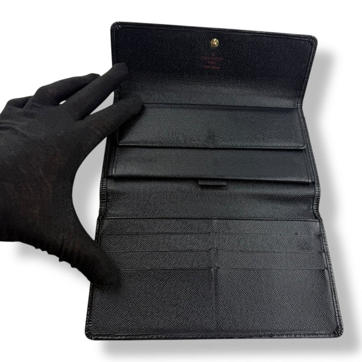 Louis Vuitton Trifold Black Epi Leather Femme Wallet - Lux Central