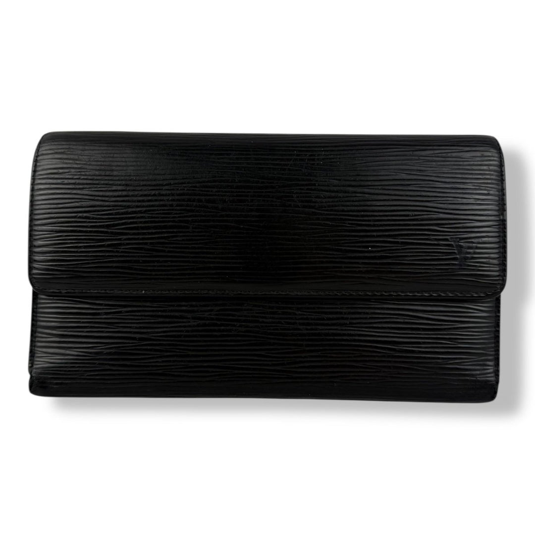Louis Vuitton Trifold Black Epi Leather Femme Wallet - Lux Central