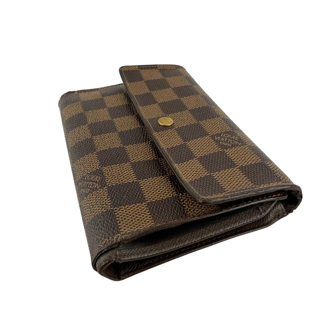 Louis Vuitton Trifold Brown Damier Femme Wallet - Lux Central