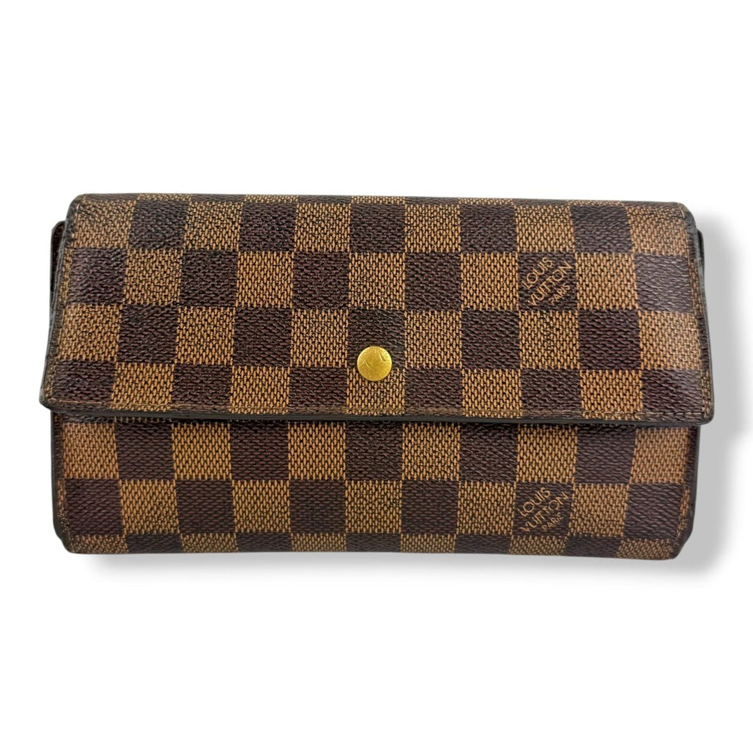 Louis Vuitton Trifold Brown Damier Femme Wallet - Lux Central