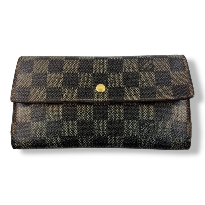 Louis Vuitton Trifold Brown Damier Femme Wallet - Lux Central