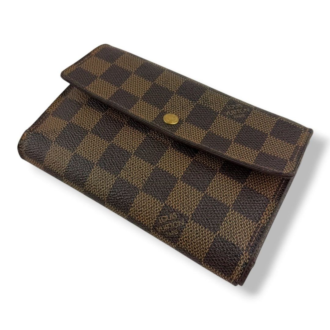 Louis Vuitton Trifold Brown Damier Femme Wallet - Lux Central