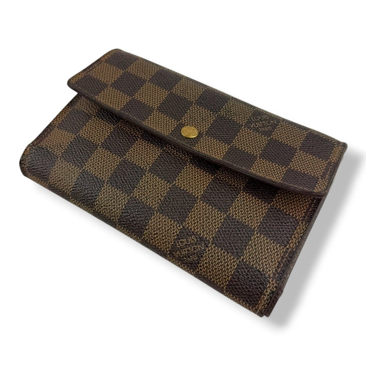 Louis Vuitton Trifold Brown Damier Femme Wallet - Lux Central