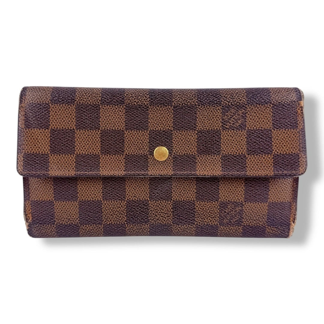 Louis Vuitton Trifold Brown Damier Femme Wallet - Lux Central