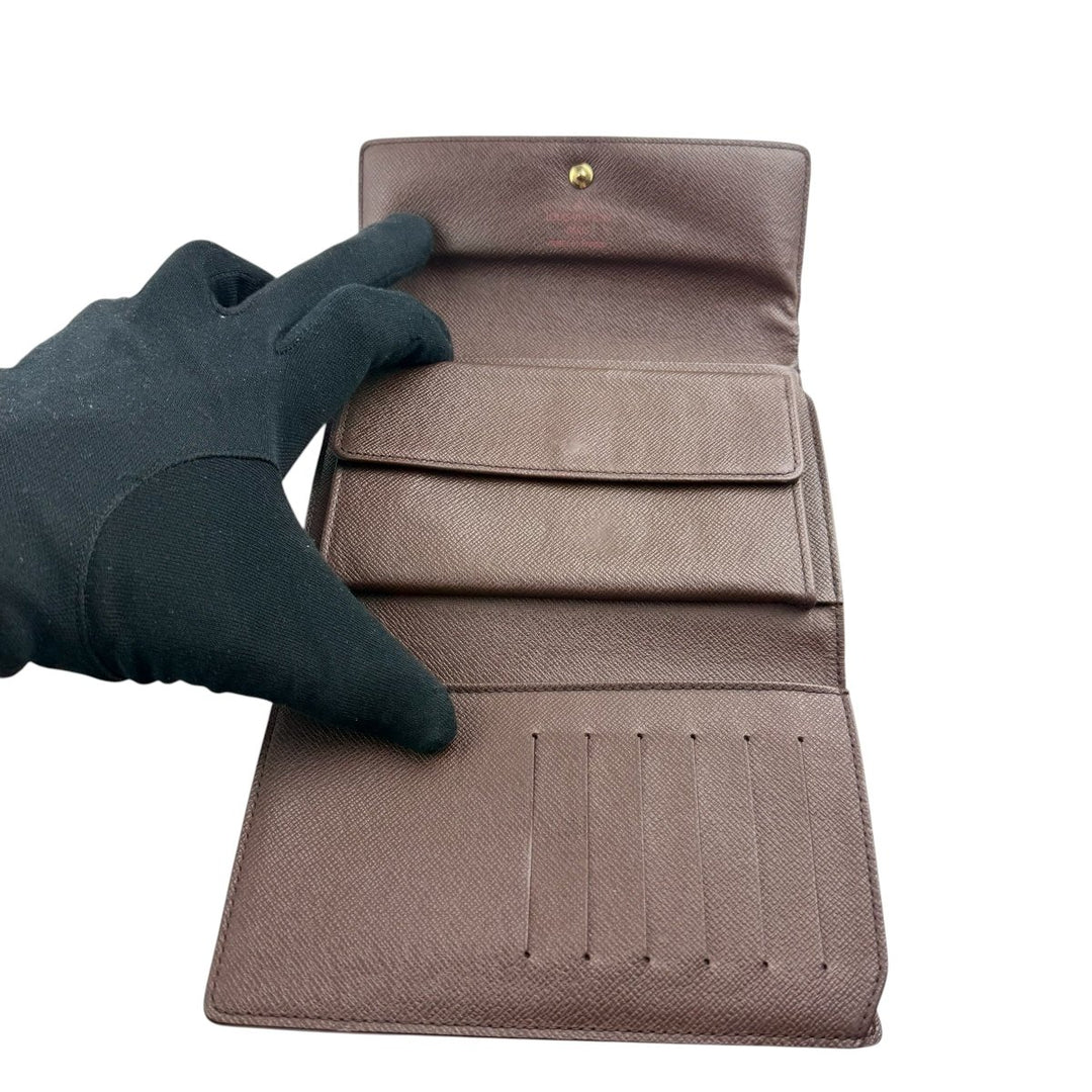 Louis Vuitton Trifold Brown Damier Femme Wallet - Lux Central