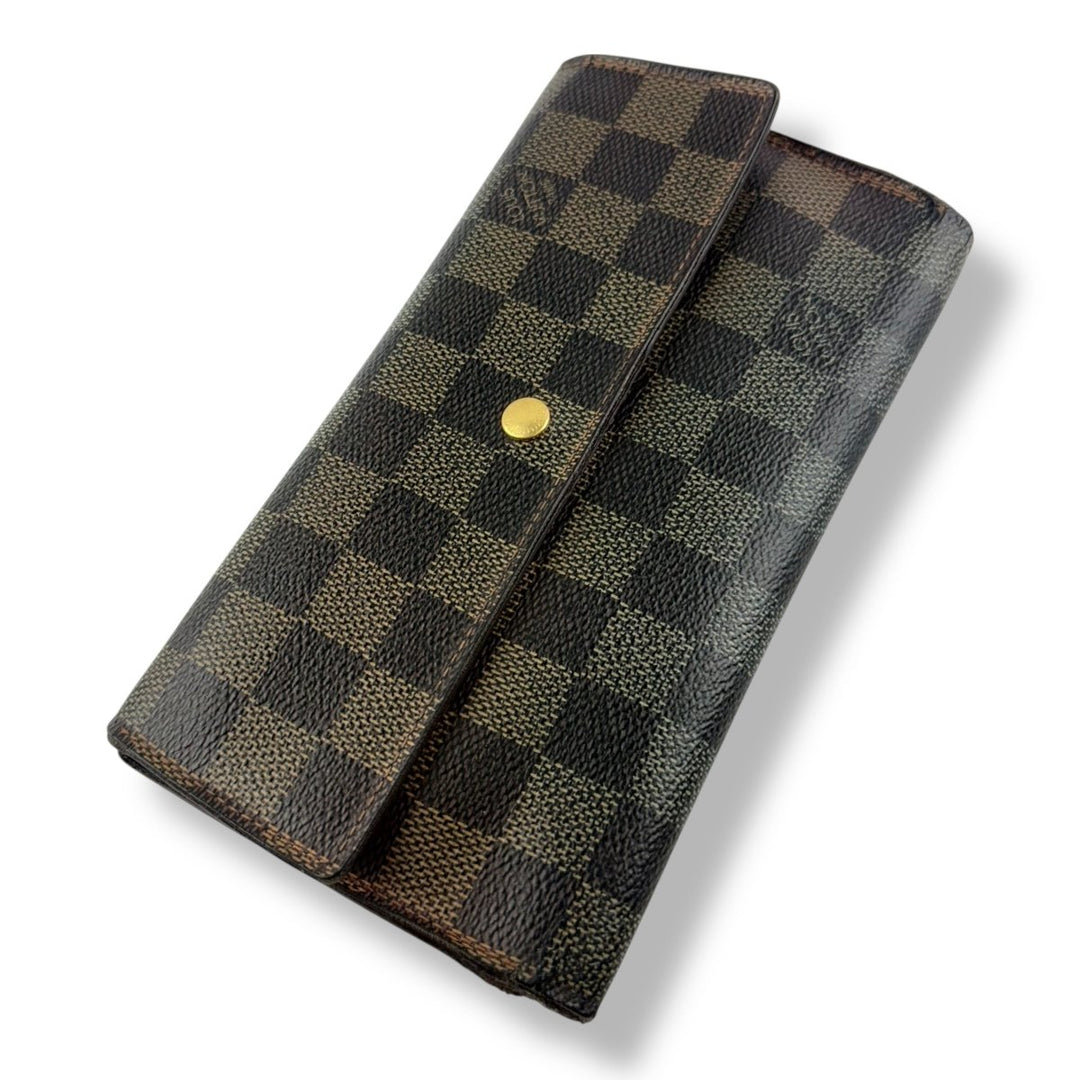 Louis Vuitton Trifold Brown Damier Femme Wallet - Lux Central