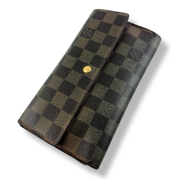 Louis Vuitton Trifold Brown Damier Femme Wallet - Lux Central