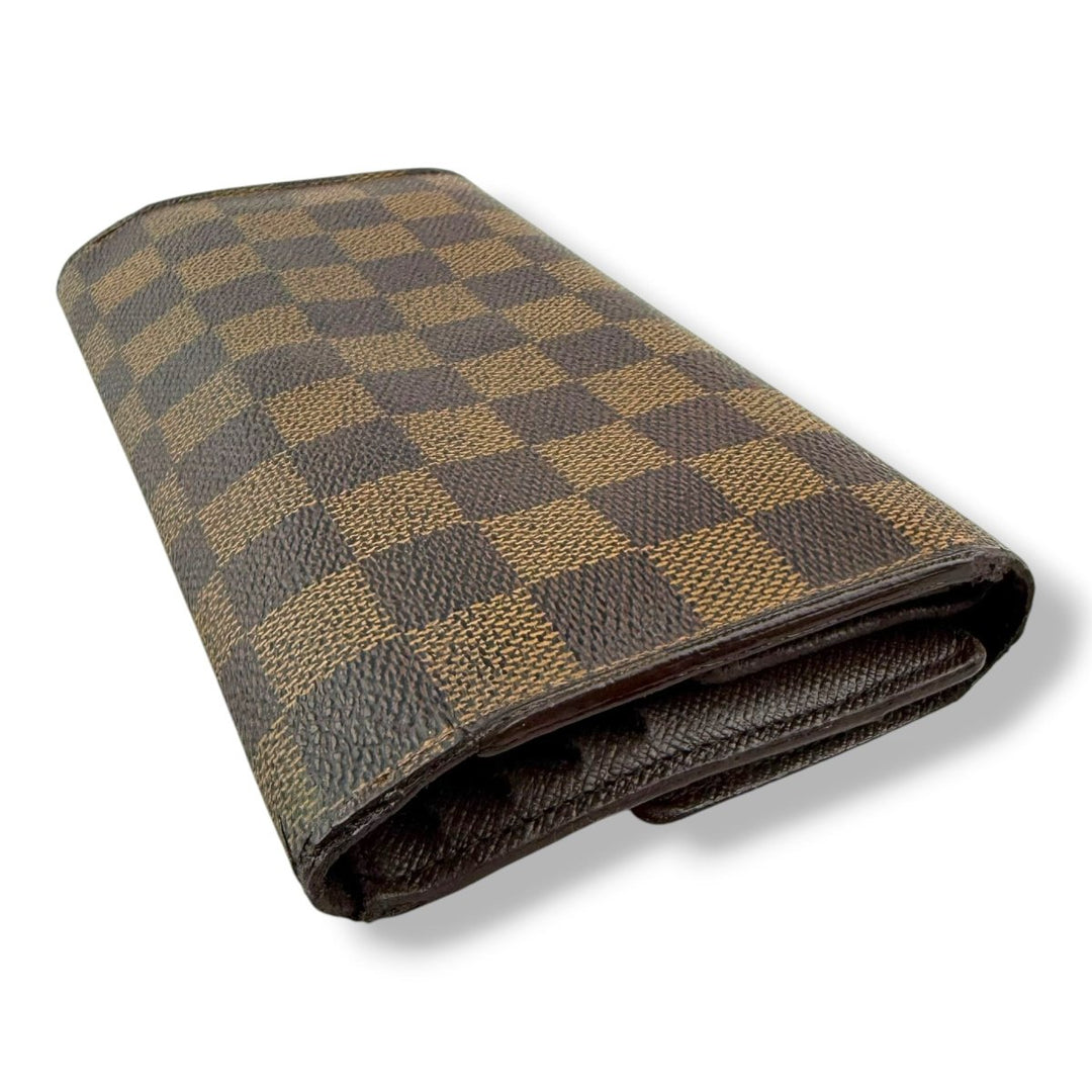 Louis Vuitton Trifold Brown Damier Femme Wallet - Lux Central