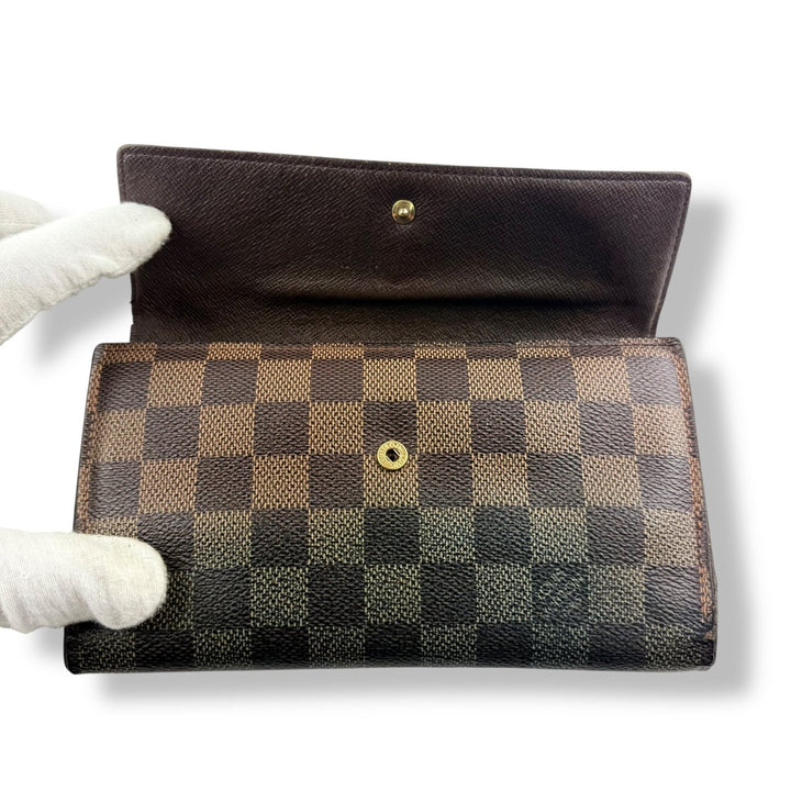 Louis Vuitton Trifold Brown Damier Femme Wallet - Lux Central