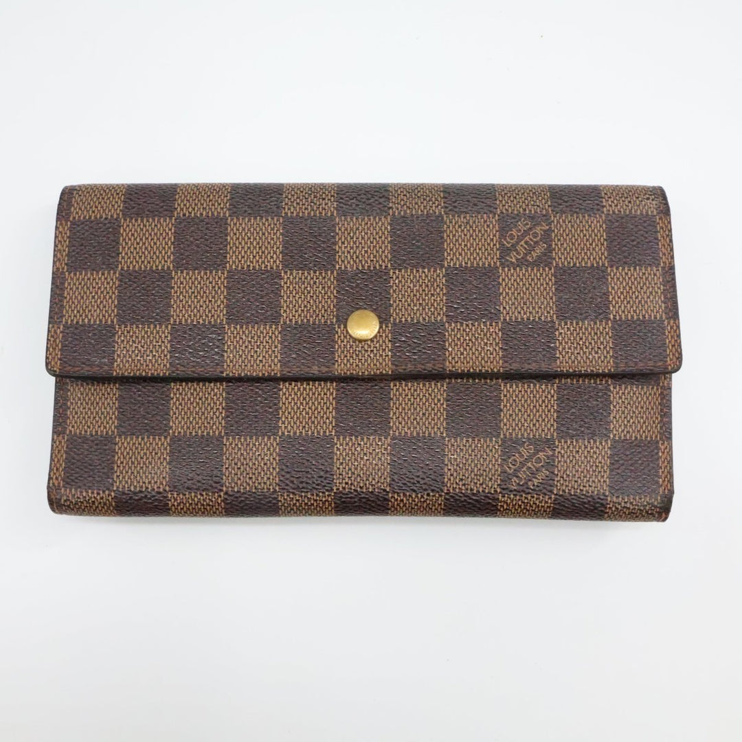 Louis Vuitton Trifold Brown Damier Femme Wallet - Lux Central