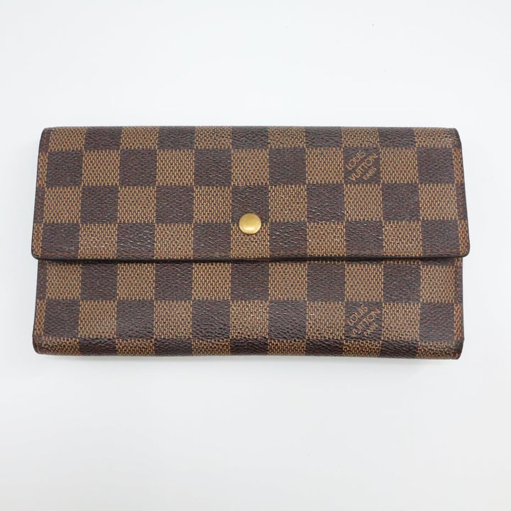 Louis Vuitton Trifold Brown Damier Femme Wallet - Lux Central