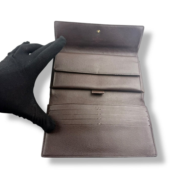Louis Vuitton Trifold Brown Damier Femme Wallet - Lux Central