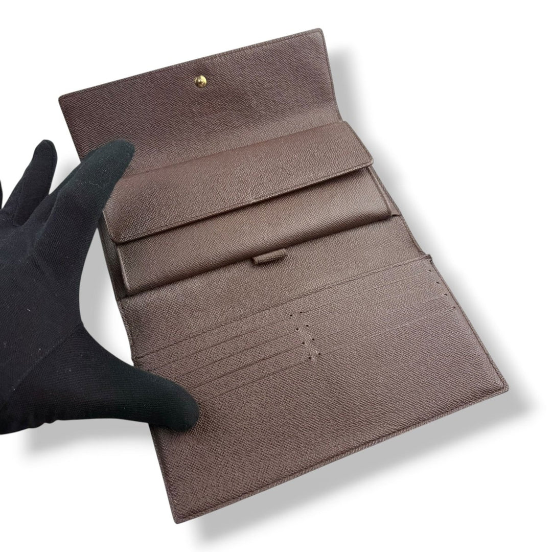 Louis Vuitton Trifold Brown Damier Femme Wallet - Lux Central