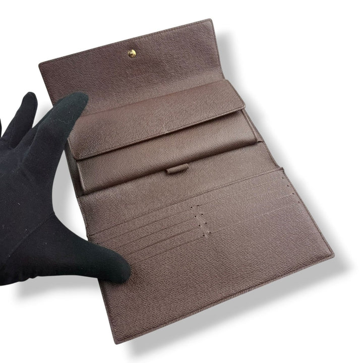 Louis Vuitton Trifold Brown Damier Femme Wallet - Lux Central