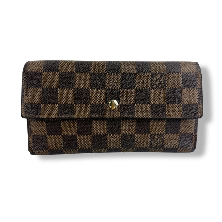 Louis Vuitton Trifold Brown Damier Femme Wallet - Lux Central