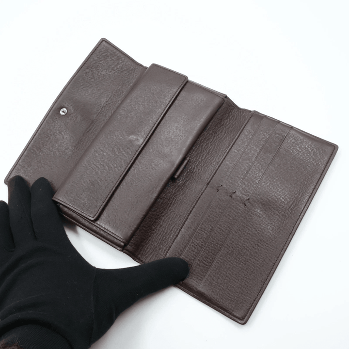 Louis Vuitton Trifold Brown Damier Femme Wallet - Lux Central