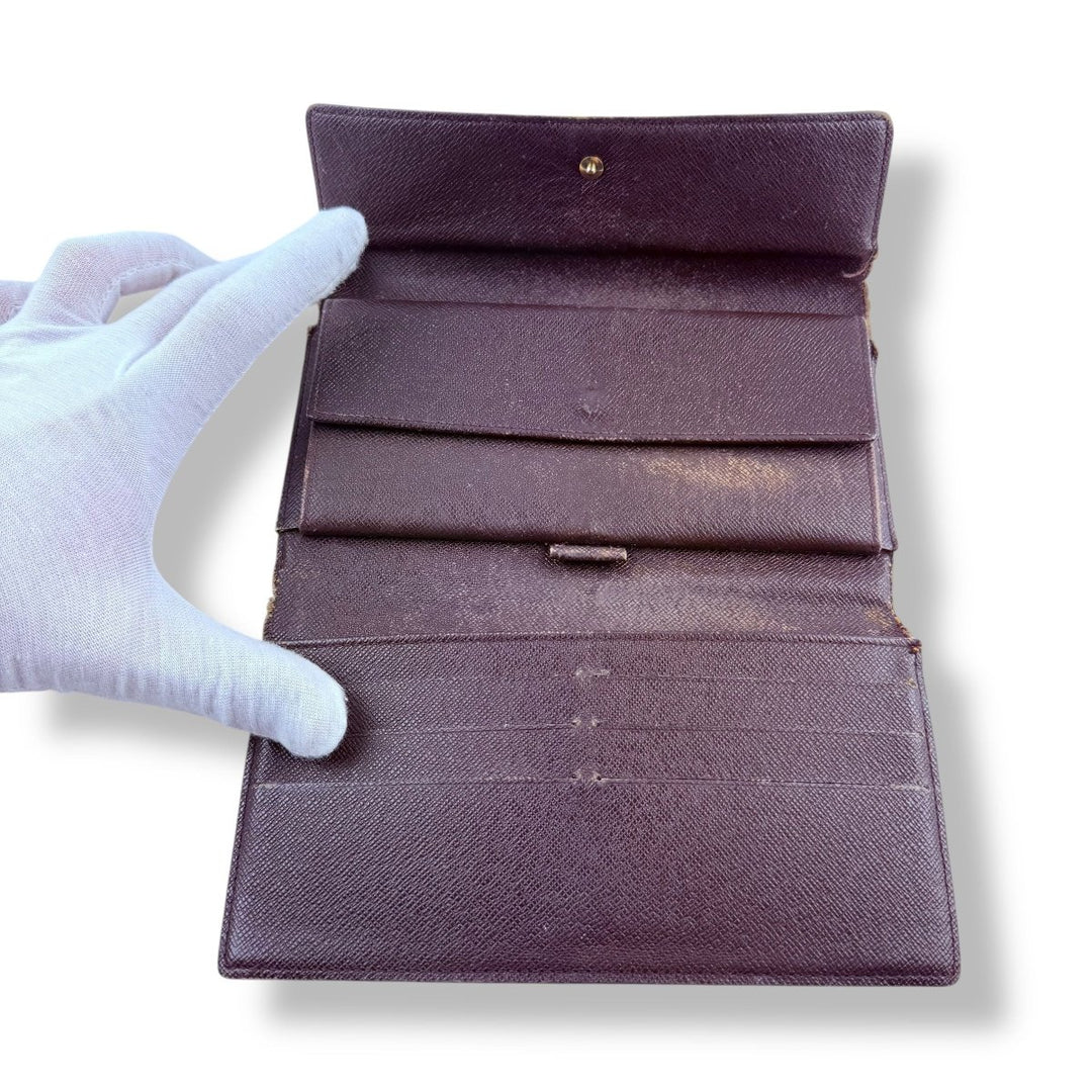 Louis Vuitton Trifold Brown Damier Femme Wallet - Lux Central