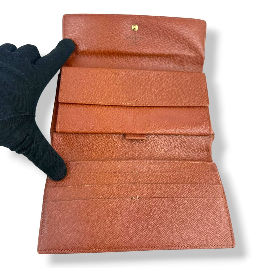 Louis Vuitton Trifold Brown Monogram Femme Wallet - Lux Central