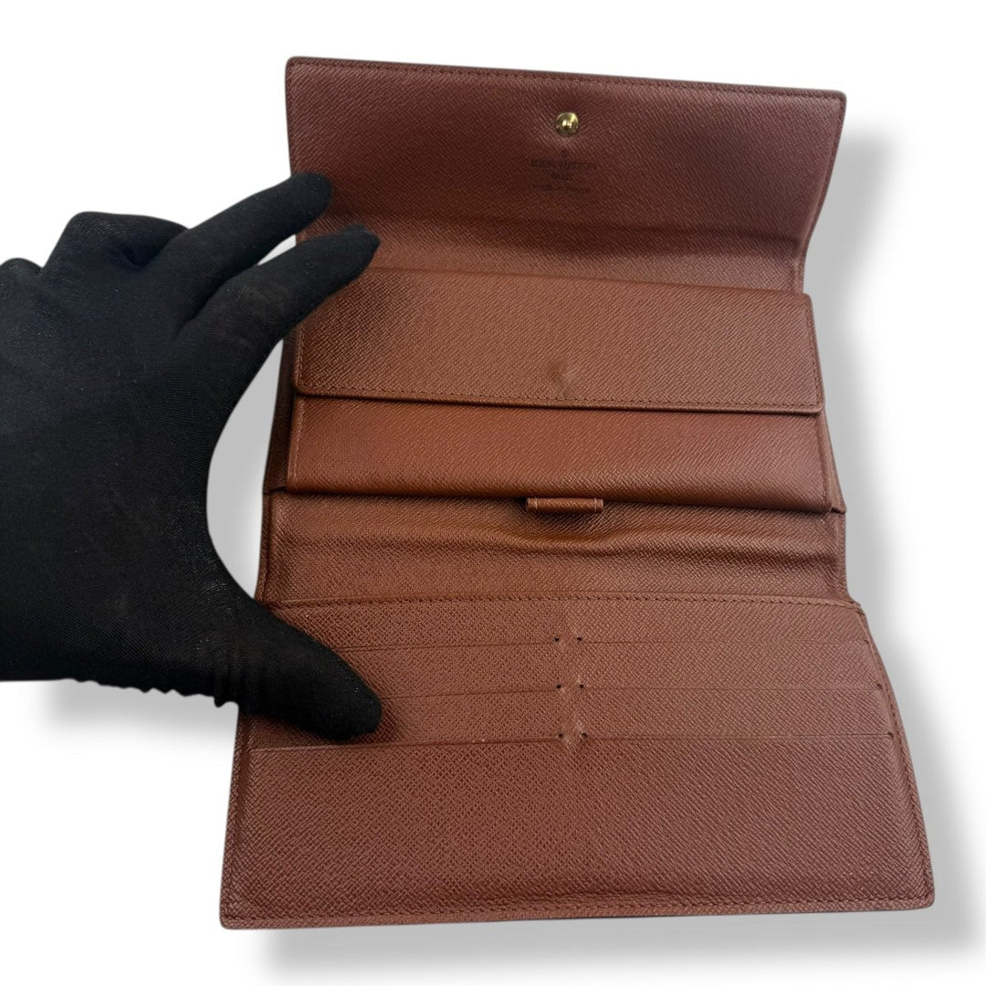 Louis Vuitton Trifold Brown Monogram Femme Wallet - Lux Central