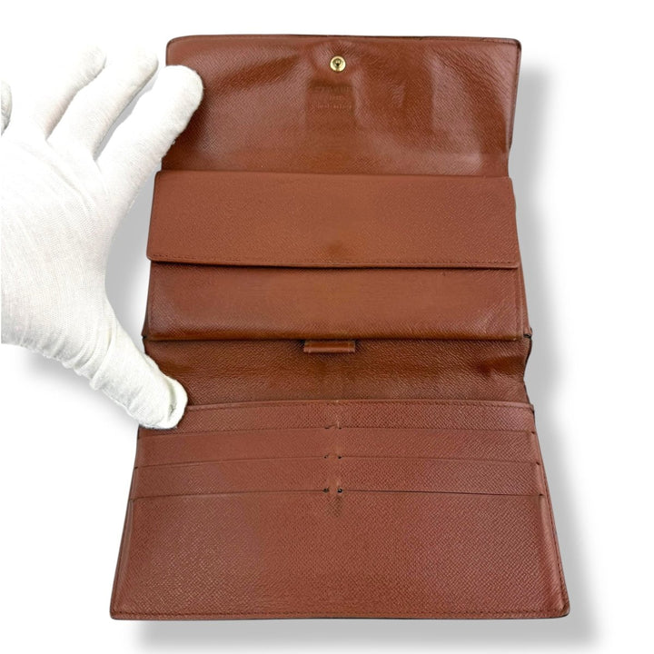 Louis Vuitton Trifold Brown Monogram Femme Wallet - Lux Central