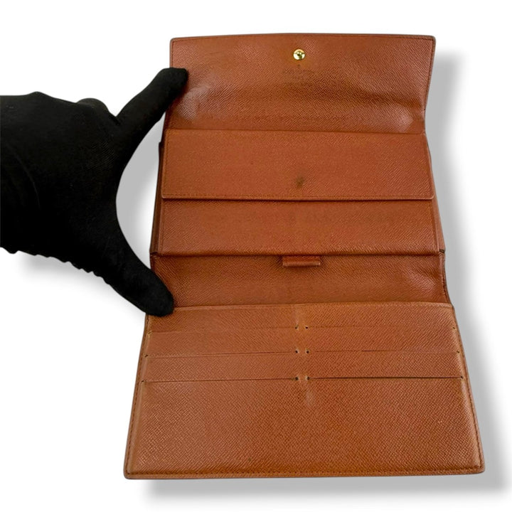 Louis Vuitton Trifold Brown Monogram Femme Wallet - Lux Central