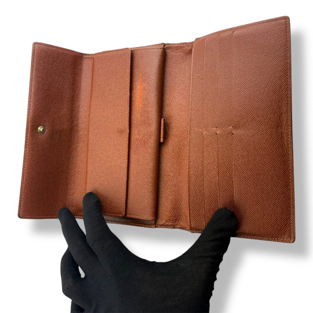Louis Vuitton Trifold Brown Monogram Femme Wallet - Lux Central