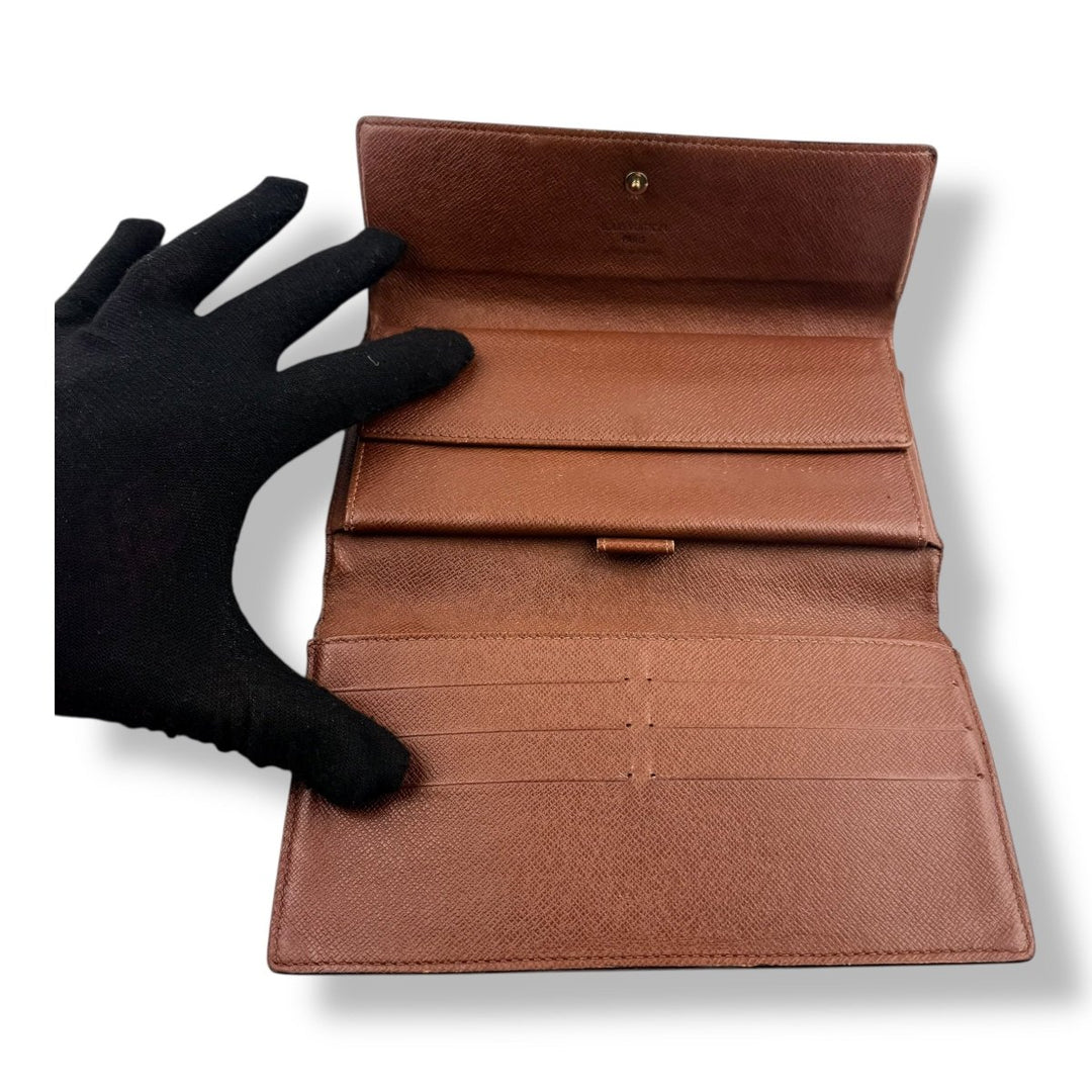 Louis Vuitton Trifold Brown Monogram Femme Wallet - Lux Central