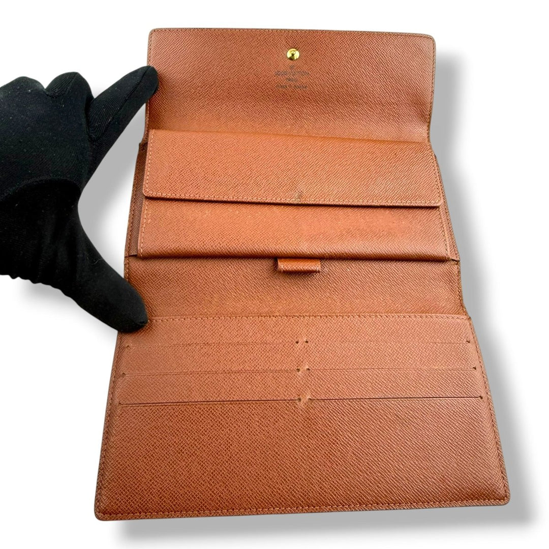 Louis Vuitton Trifold Brown Monogram Femme Wallet - Lux Central