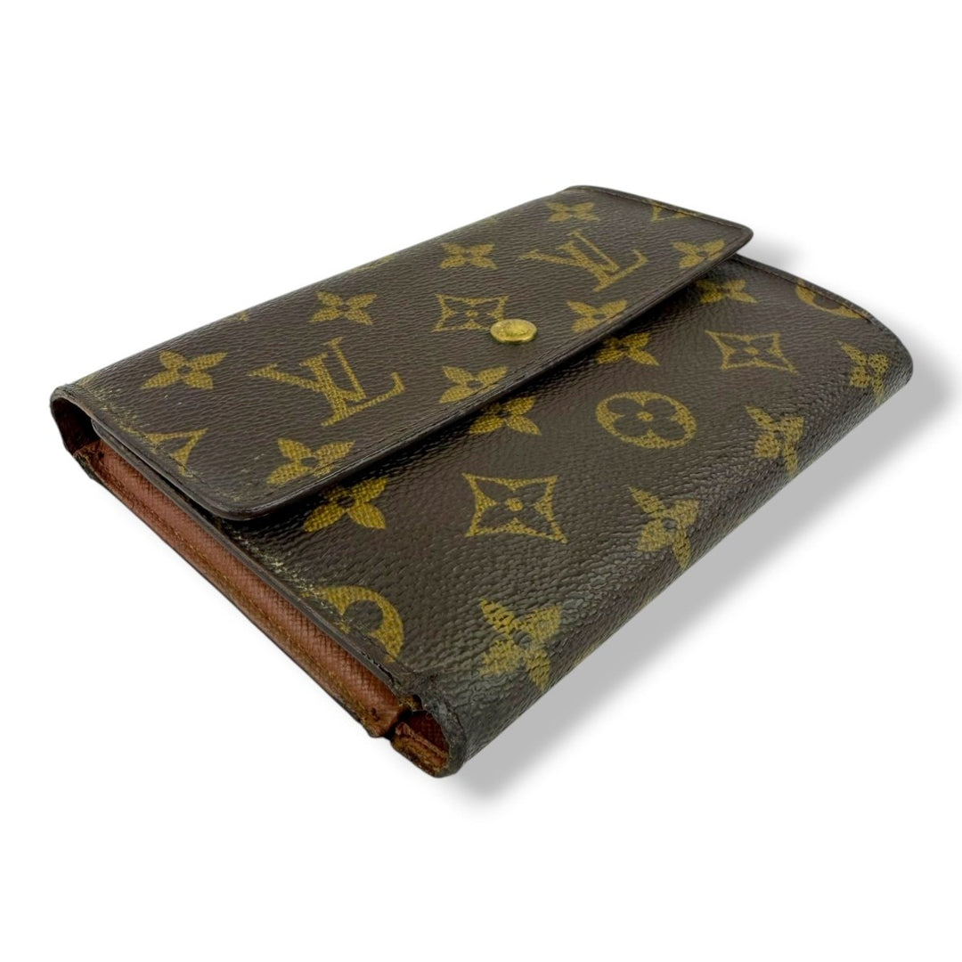 Louis Vuitton Trifold Brown Monogram Medium Femme Wallet - Lux Central