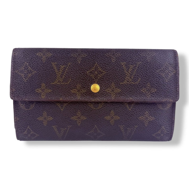 Louis Vuitton Trifold Brown Monogram Vintage Femme Wallet - Lux Central