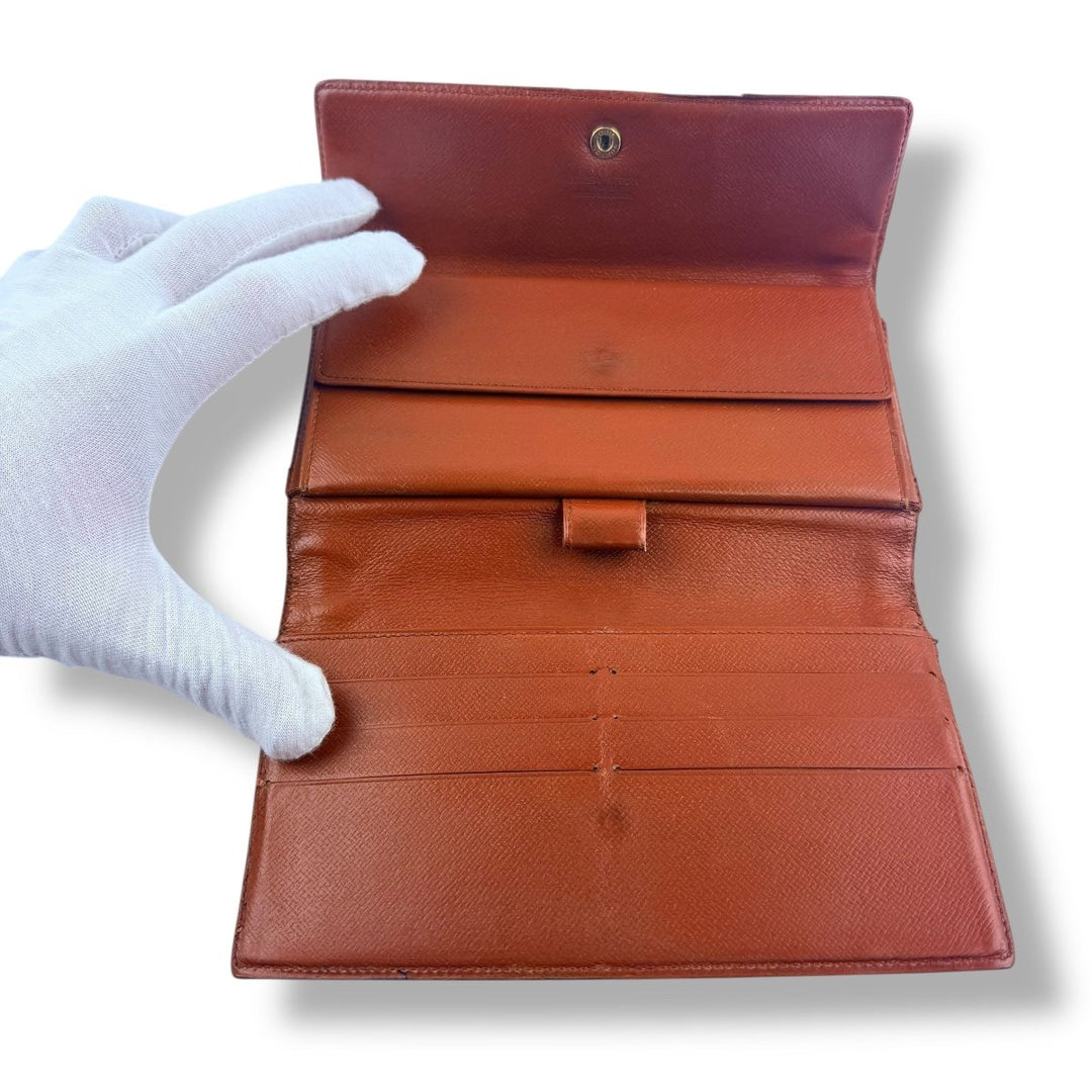 Louis Vuitton Trifold Brown Monogram Vintage Femme Wallet - Lux Central