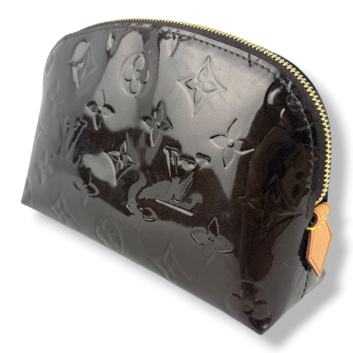 Louis Vuitton Vernis Leather Amarante Monogram Travel Cosmetic Pouch - Lux Central