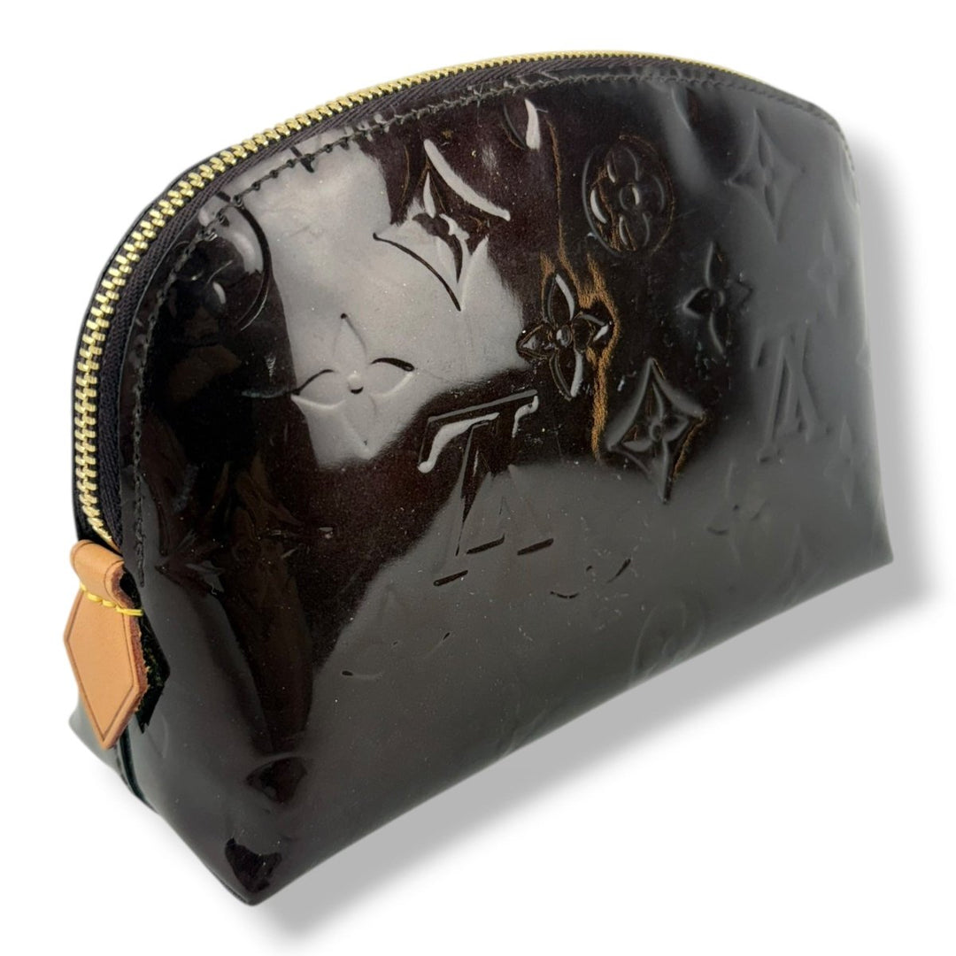Louis Vuitton Vernis Leather Amarante Monogram Travel Cosmetic Pouch - Lux Central