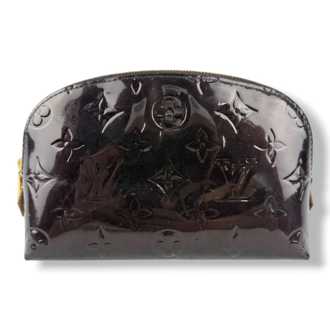 Louis Vuitton Vernis Leather Amarante Monogram Travel Cosmetic Pouch - Lux Central
